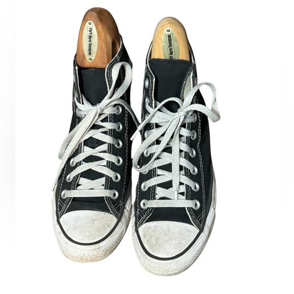 Unisex converse high tops black and white size 7M 9F 90’s Y2K grunge goth baggy - Picture 3 of 8